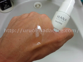 hanaオーガニックの使い心地 フローラルドロップ（化粧水）